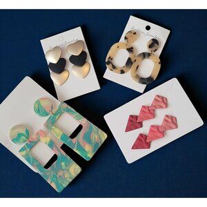 Set of 4 Pairs of Unique Earrings (SKU#3071)